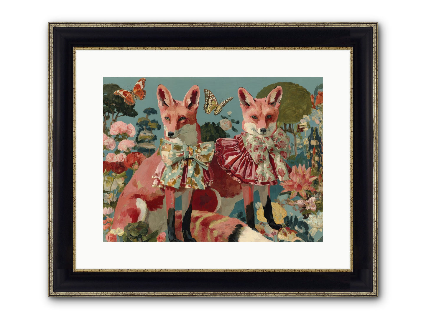 Wandering Muses Framed Print - Black & Gold 16x12