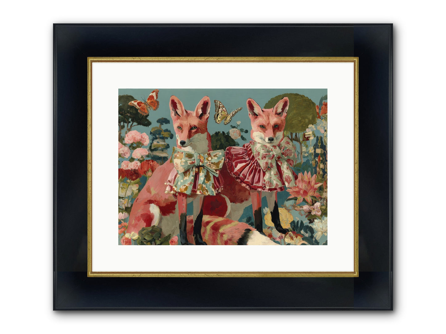 Wandering Muses Framed Print - Wide Black w/Gold 16x12