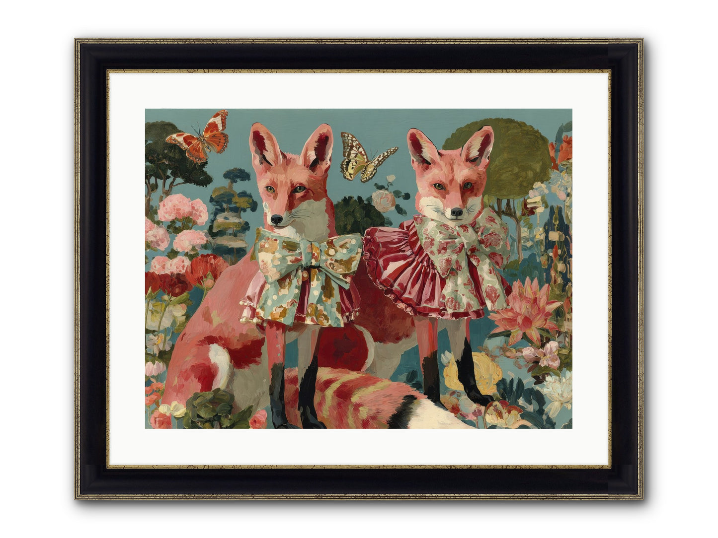 Wandering Muses Framed Print - Black & Gold 24x18