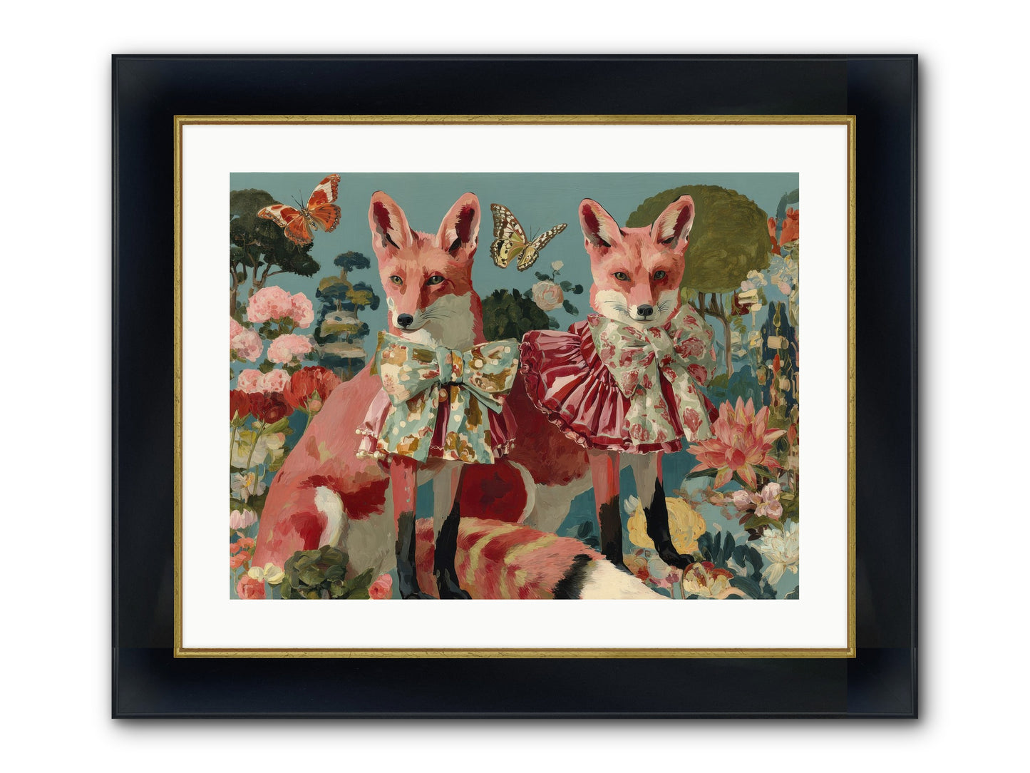 Wandering Muses Framed Print - Wide Black w/Gold 24x18