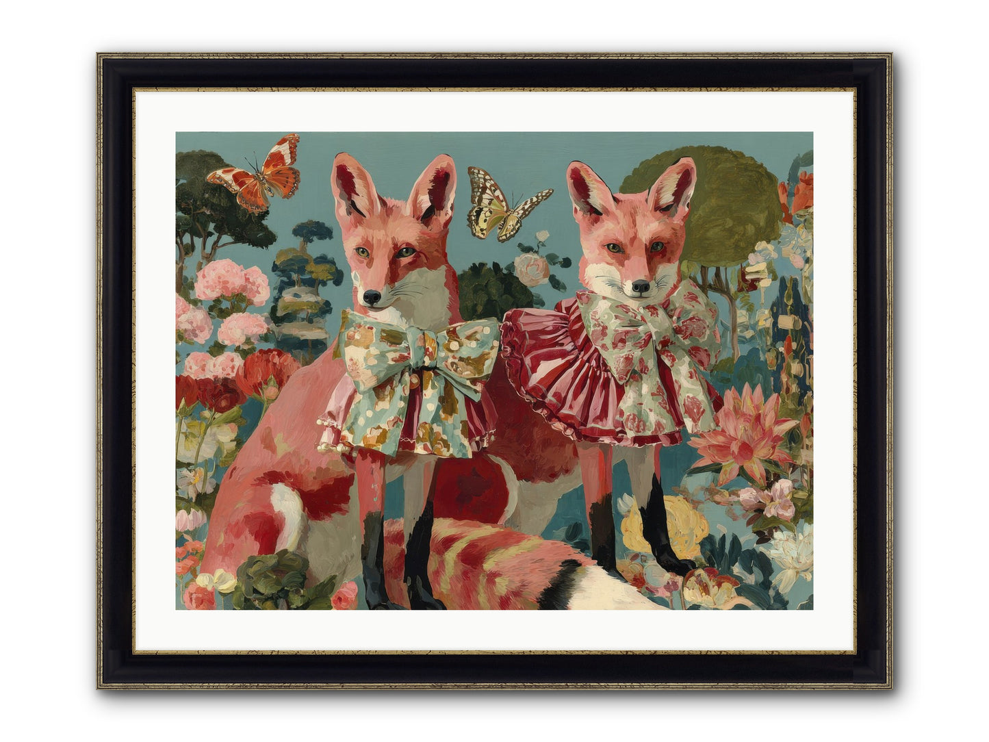 Wandering Muses Framed Print - Black & Gold 32x24