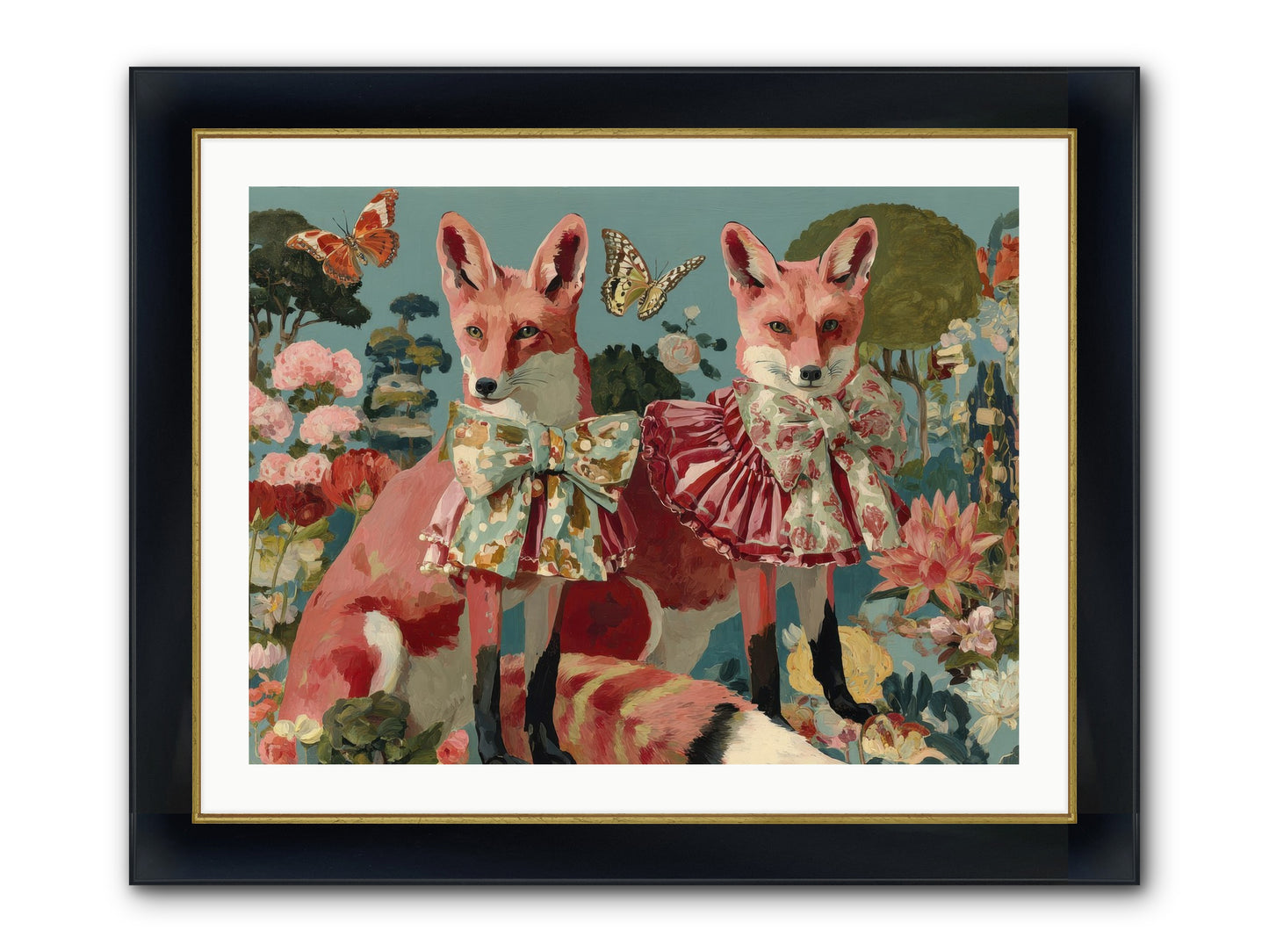 Wandering Muses Framed Print - Wide Black w/Gold 32x24