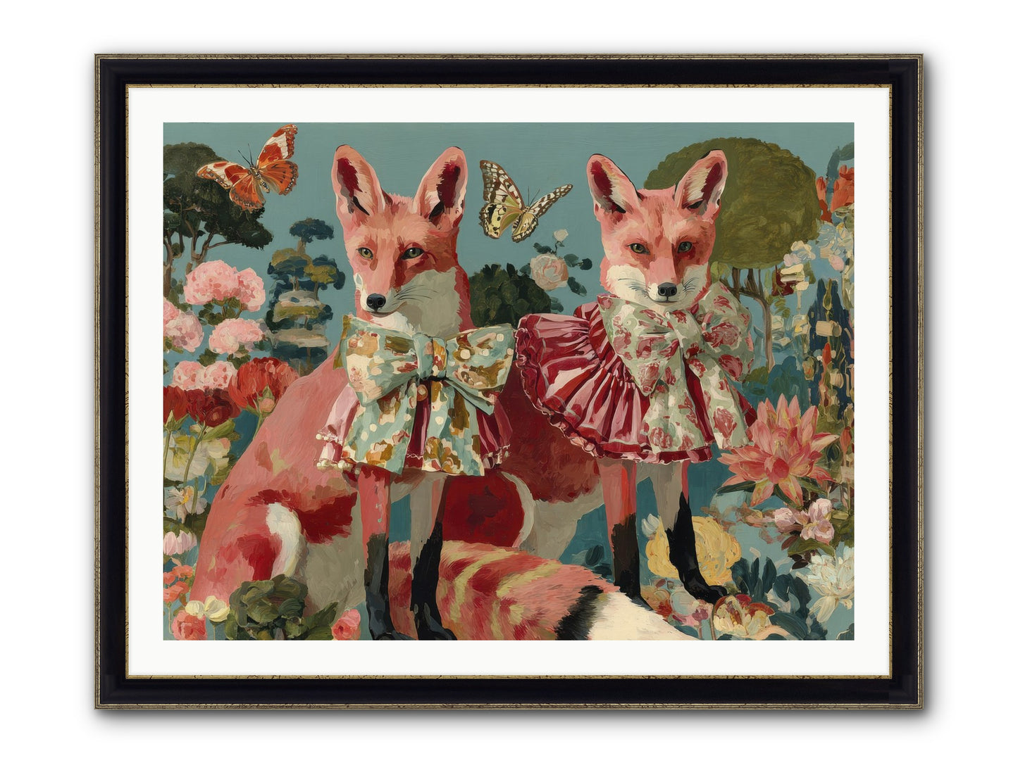 Wandering Muses Framed Print - Black & Gold 40x30