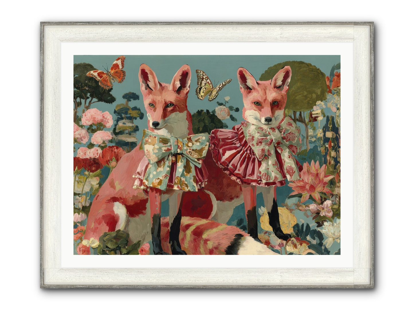 Wandering Muses Framed Print - Driftwood White 40x30