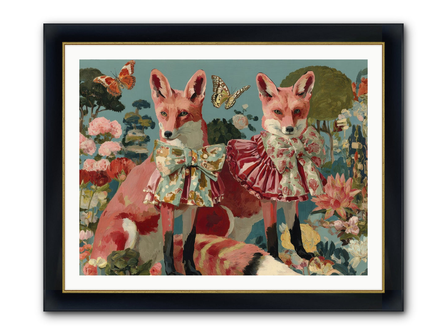 Wandering Muses Framed Print - Wide Black w/Gold 40x30