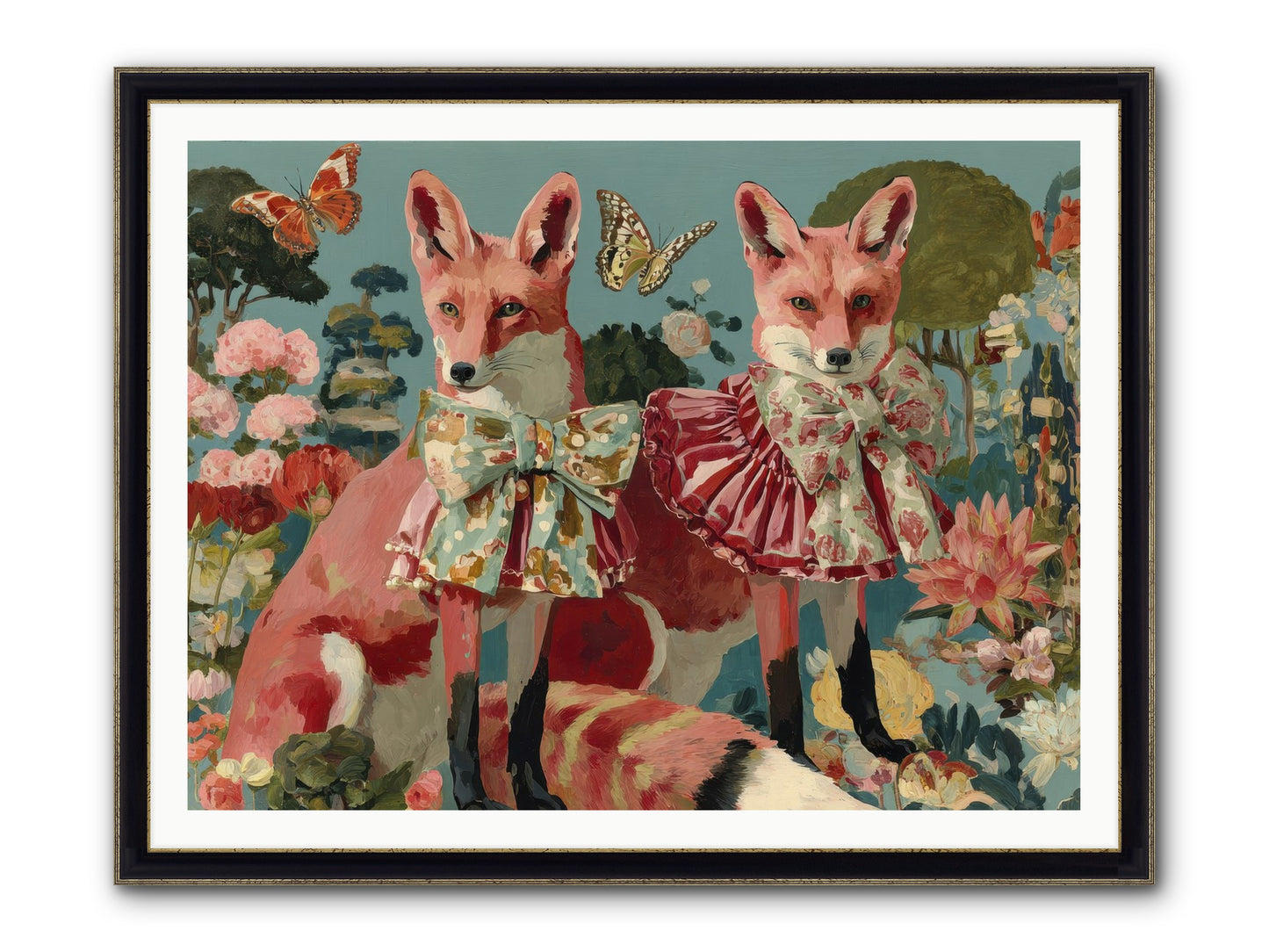 Wandering Muses Framed Print - Black & Gold 48x36