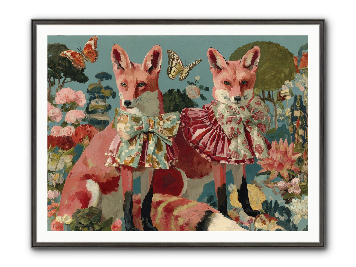 Wandering Muses Framed Print - Slimwoods Black/Silver 48x36