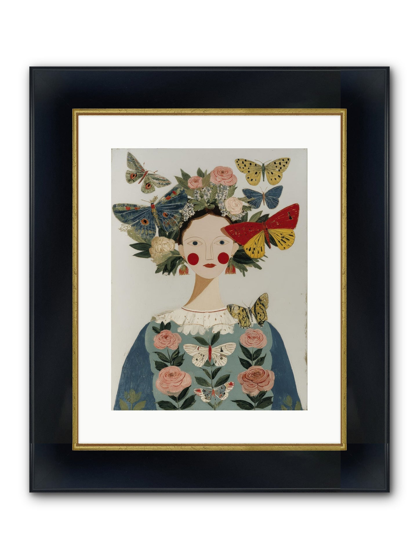 Wandering Season Framed Print - Wide Black w/Gold 12x16