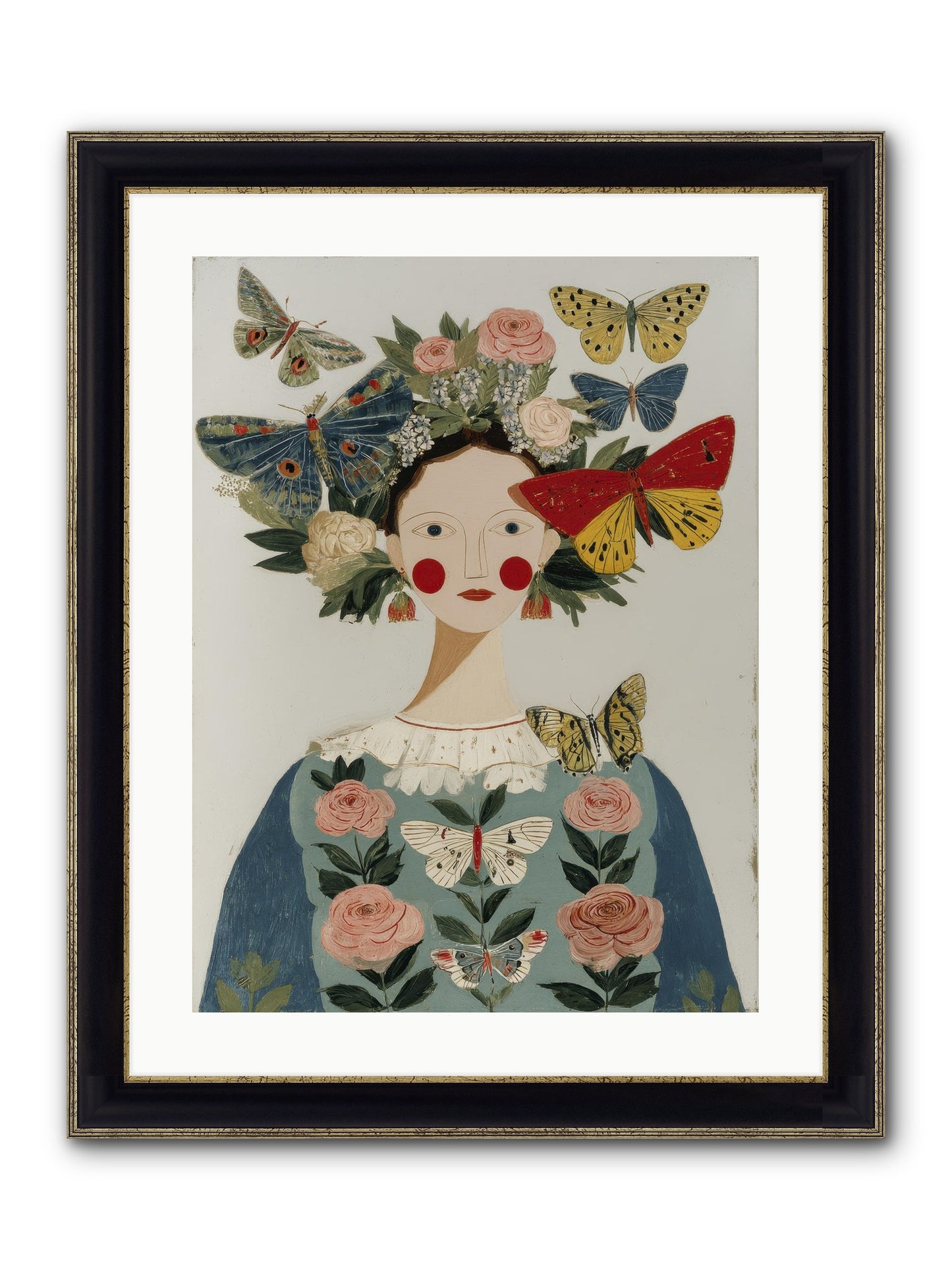 Wandering Season Framed Print - Black & Gold 18x24