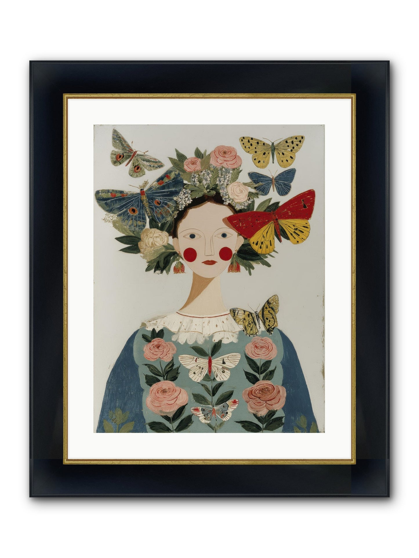 Wandering Season Framed Print - Wide Black w/Gold 18x24