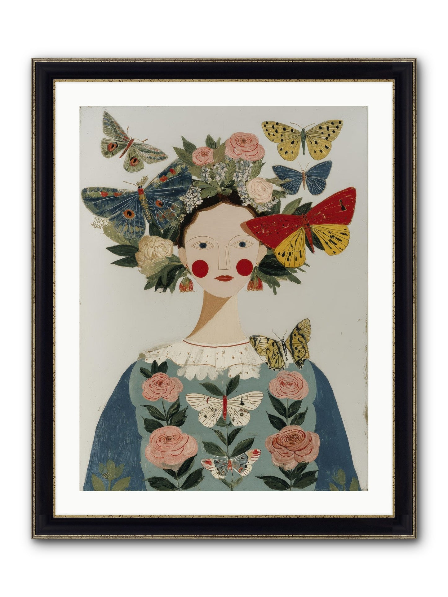 Wandering Season Framed Print - Black & Gold 24x32