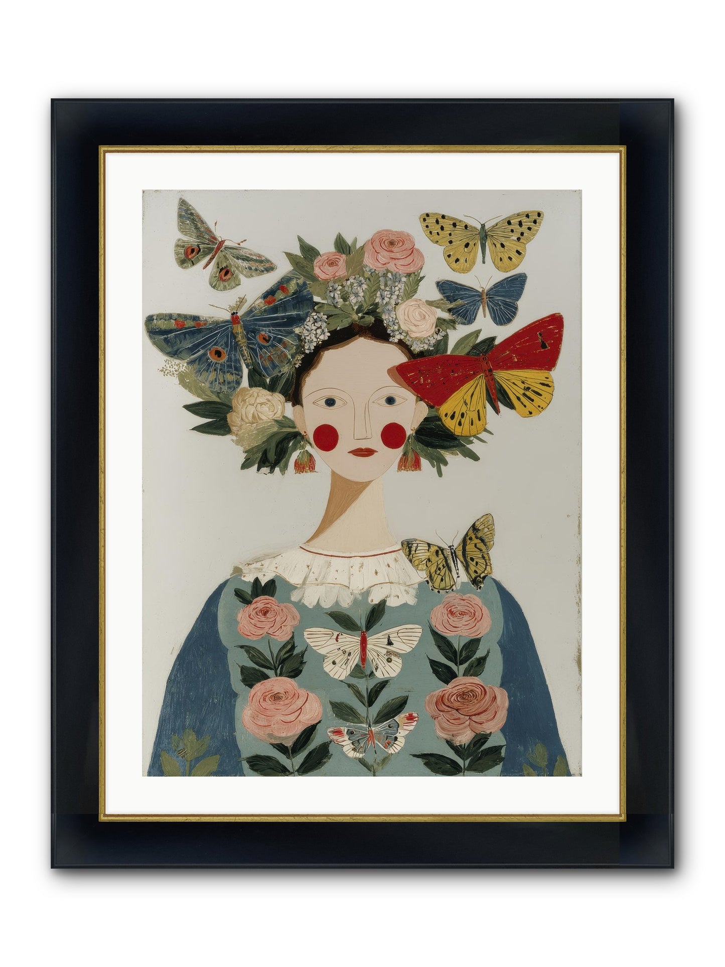 Wandering Season Framed Print - Wide Black w/Gold 24x32