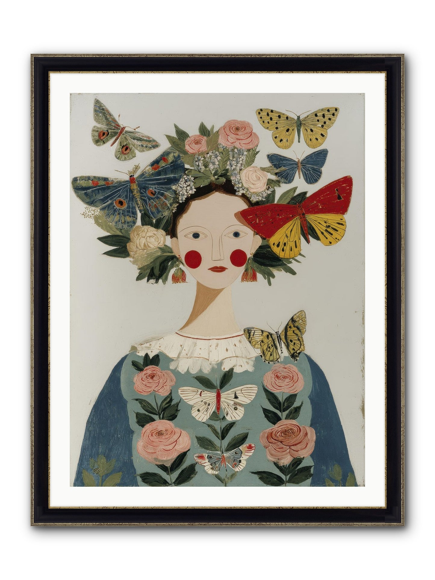 Wandering Season Framed Print - Black & Gold 30x40
