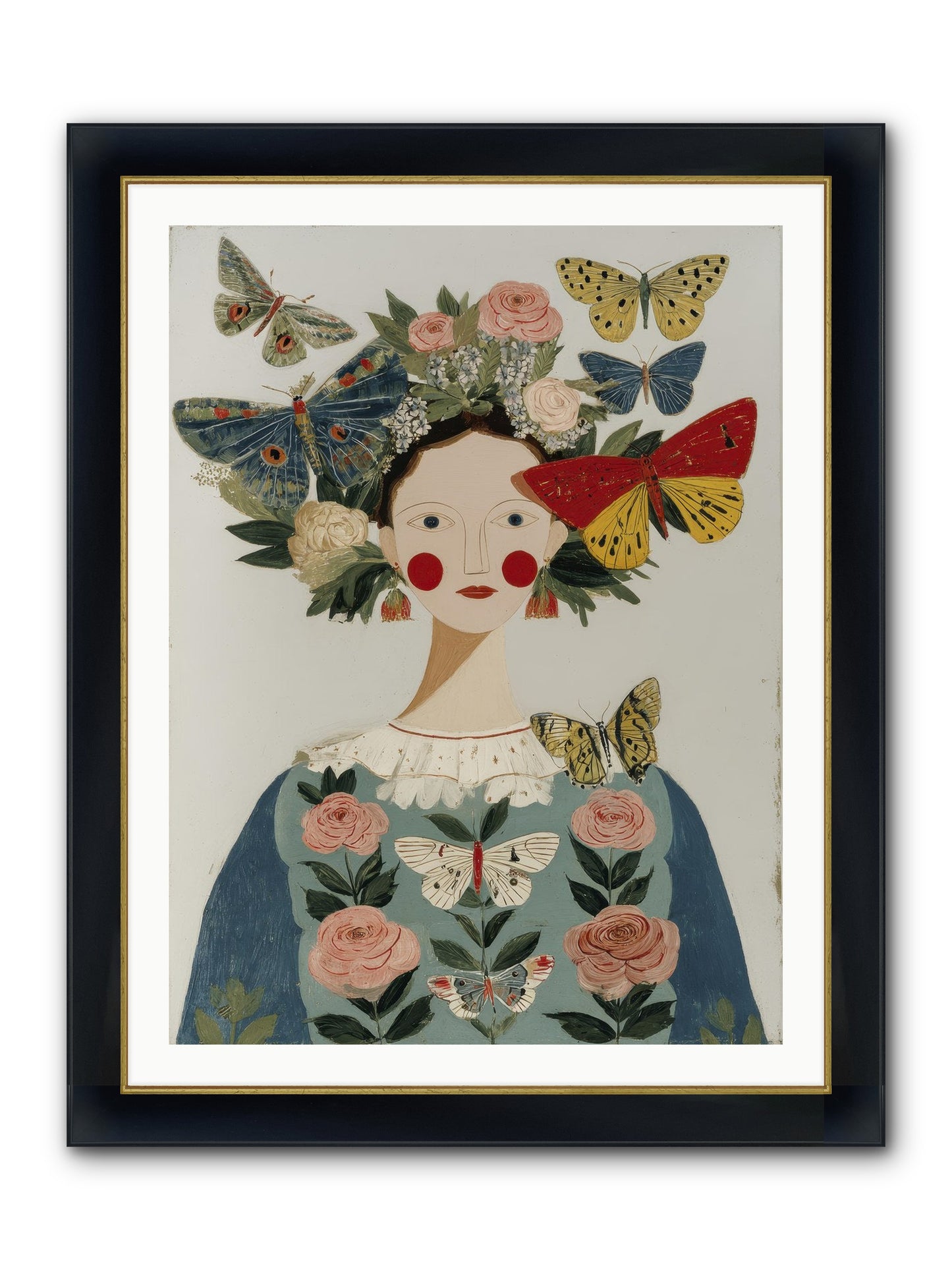 Wandering Season Framed Print - Wide Black w/Gold 30x40