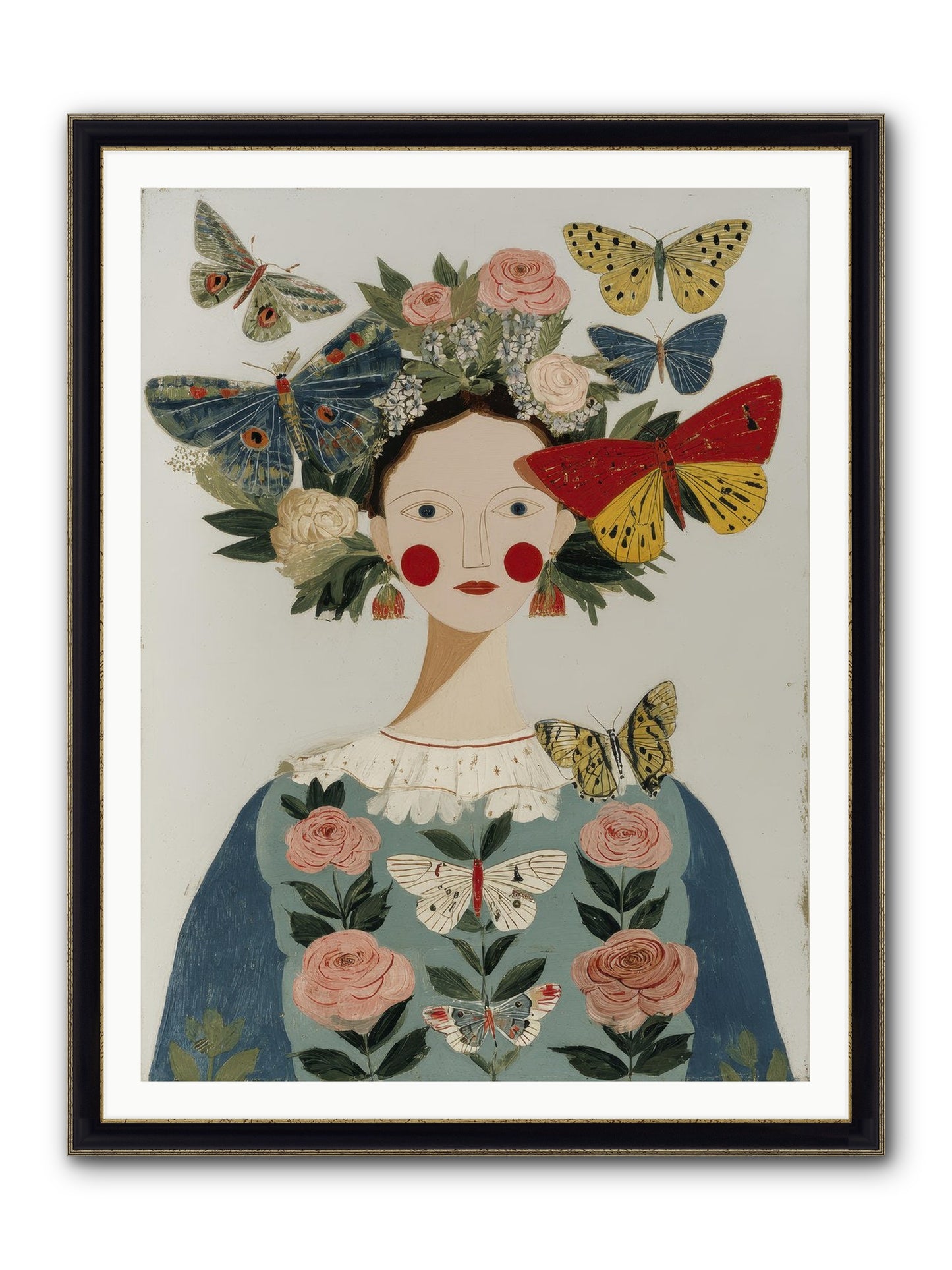 Wandering Season Framed Print - Black & Gold 36x48