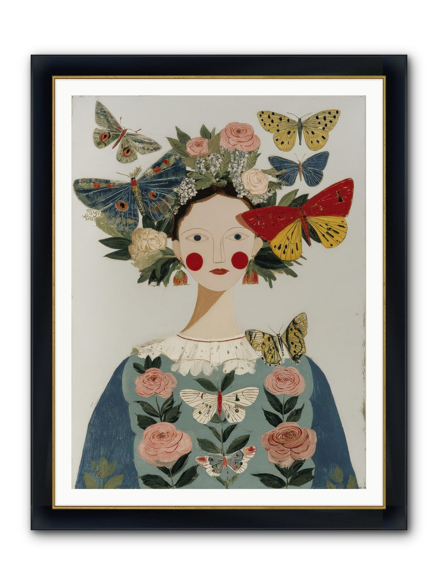 Wandering Season Framed Print - Wide Black w/Gold 36x48