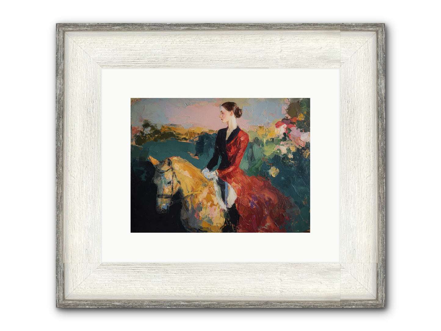Wandering The Hedgerows Framed Print - Driftwood White 12x9