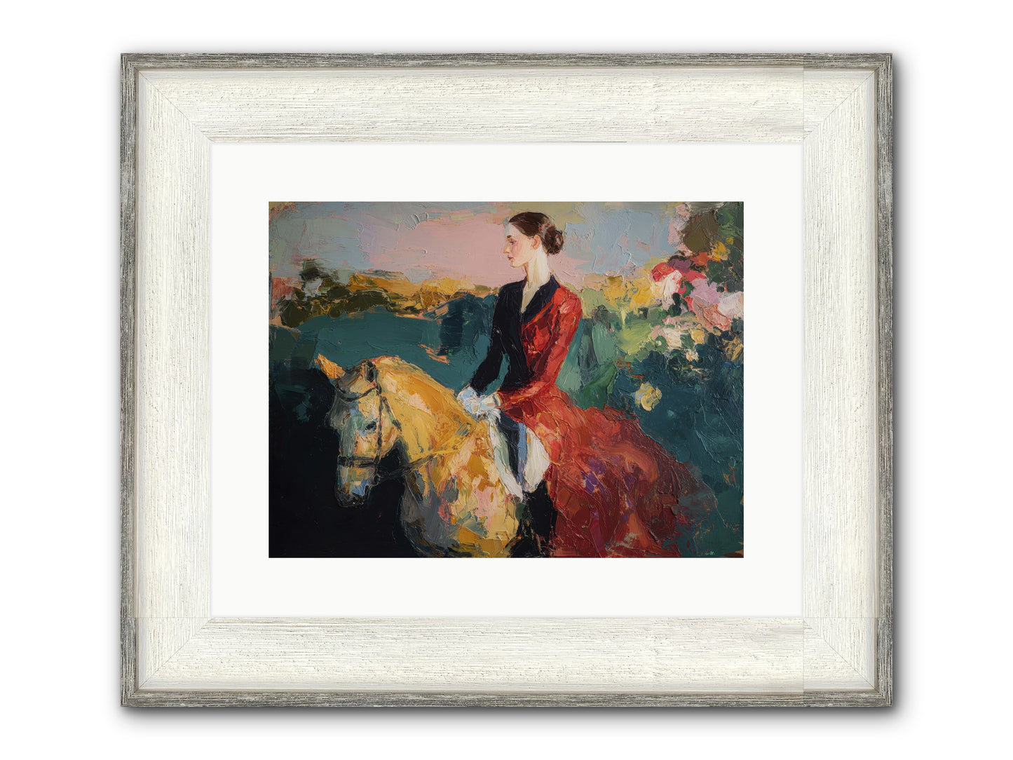Wandering The Hedgerows Framed Print - Driftwood White 16x12