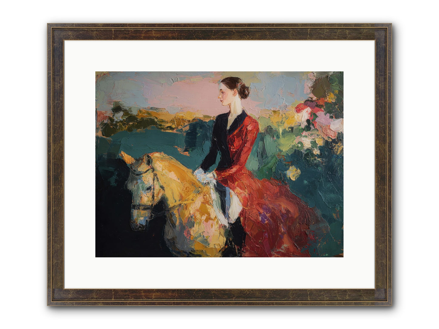Wandering The Hedgerows Framed Print - Slimwoods Black/Gold 16x12