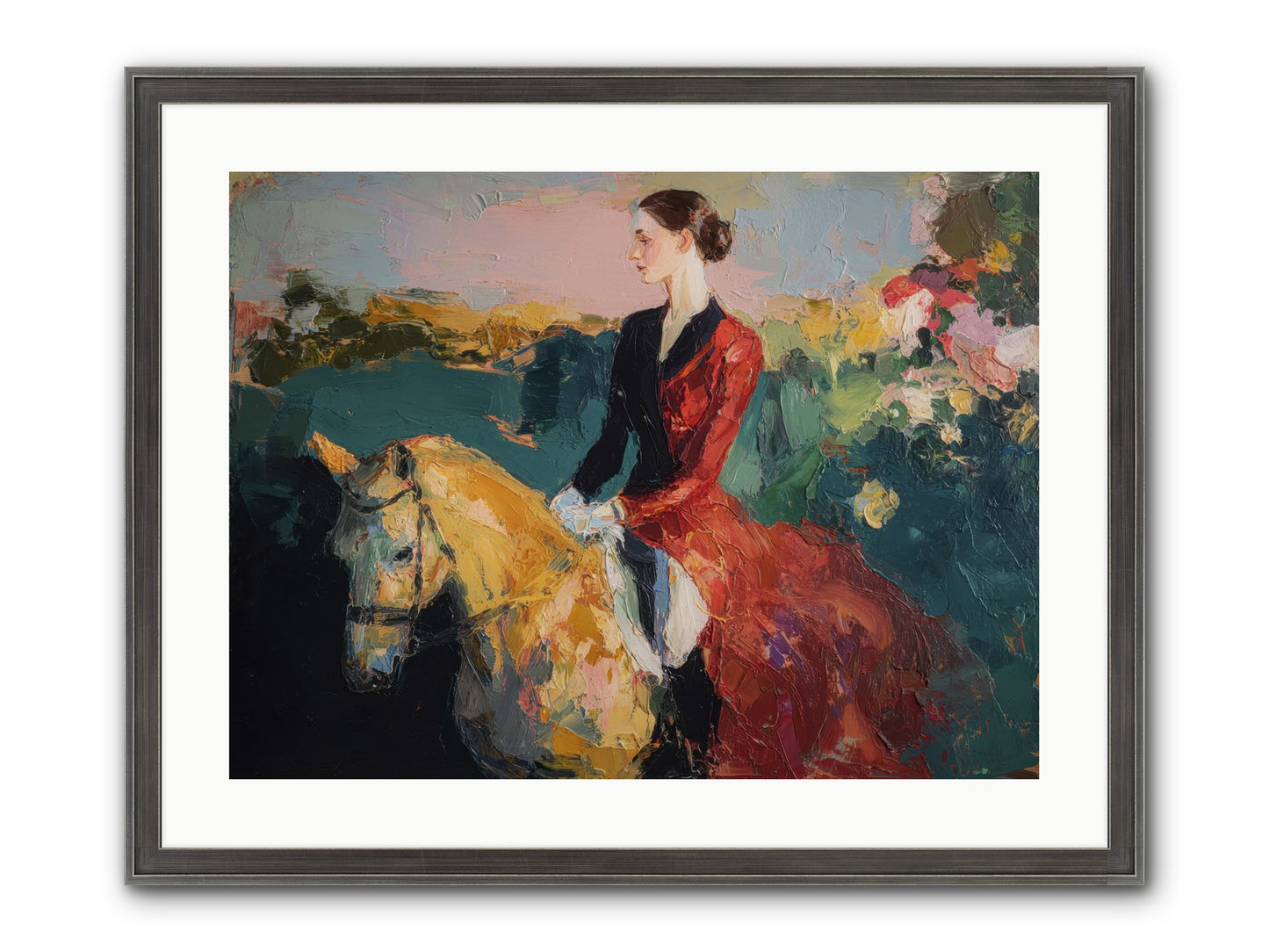 Wandering The Hedgerows Framed Print - Slimwoods Black/Silver 24x18