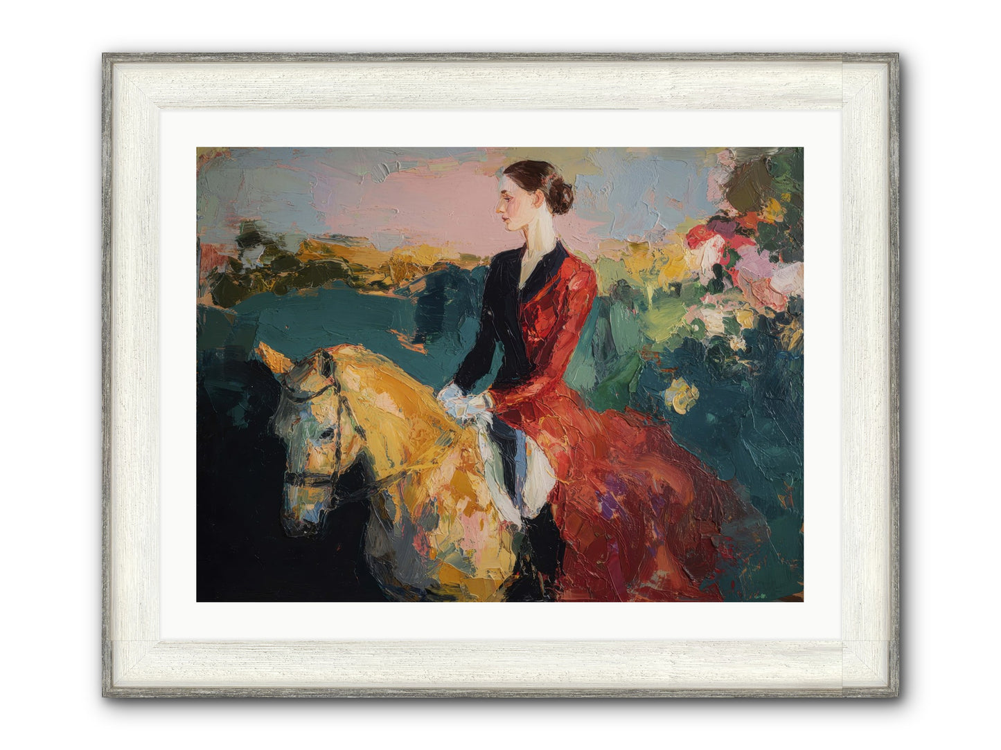 Wandering The Hedgerows Framed Print - Driftwood White 32x24