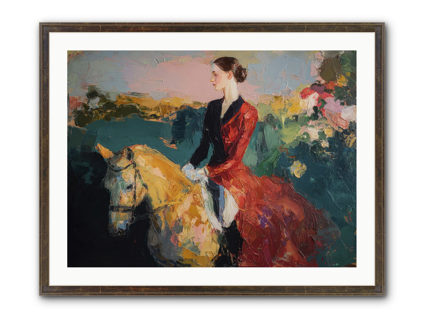 Wandering The Hedgerows Framed Print - Slimwoods Black/Gold 32x24