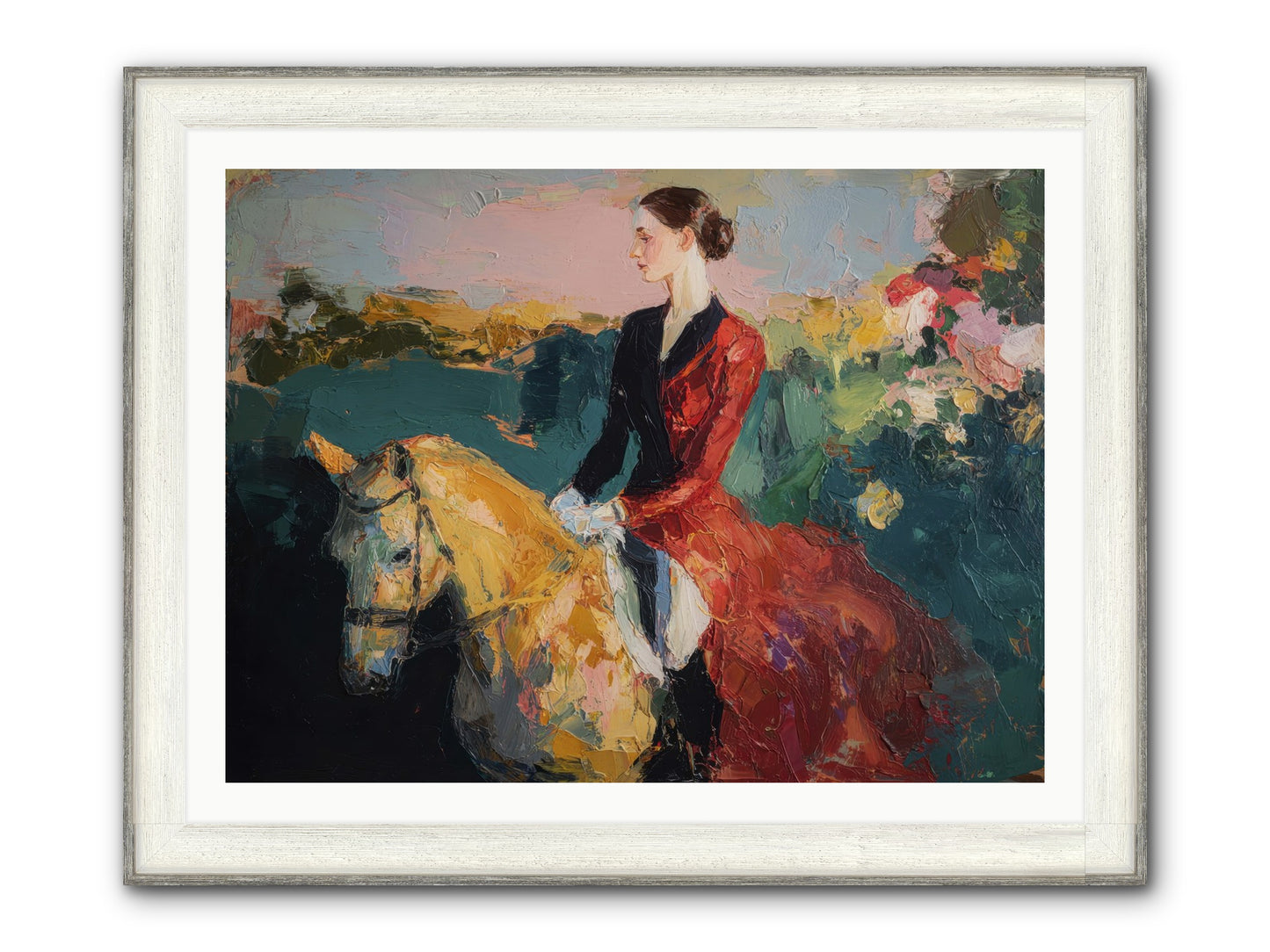 Wandering The Hedgerows Framed Print - Driftwood White 40x30