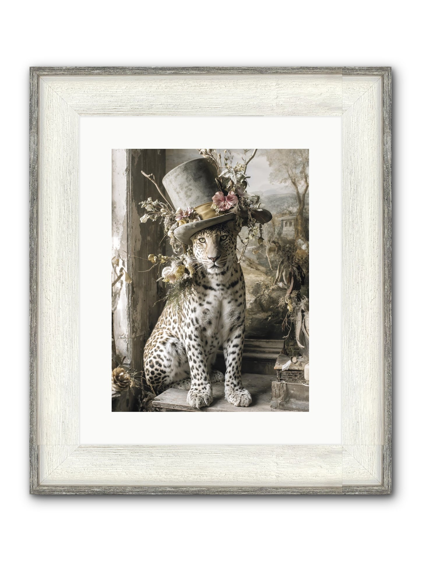 Wanderlust Framed Print - Driftwood White 12x16