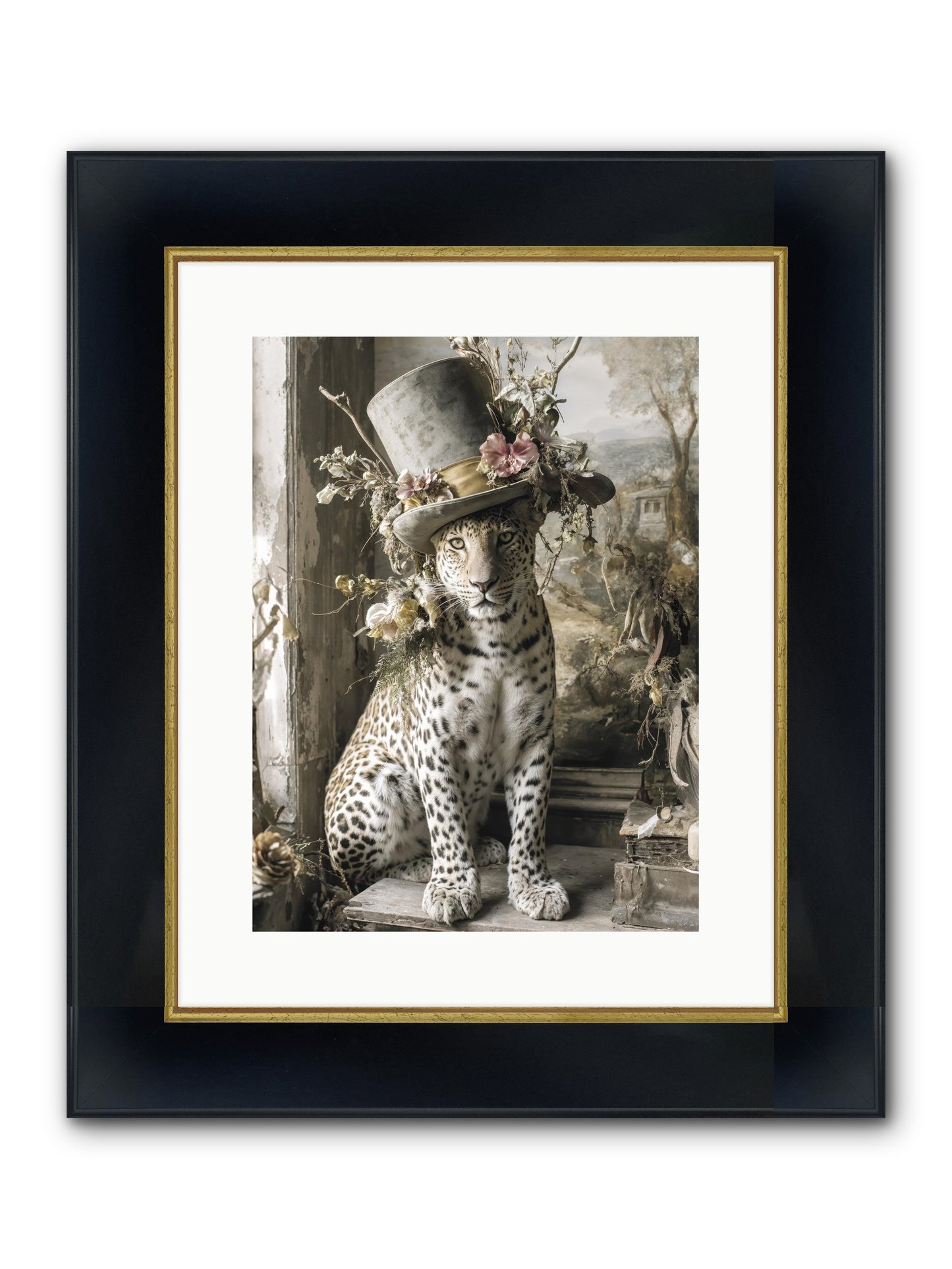 Wanderlust Framed Print - Wide Black w/Gold 12x16