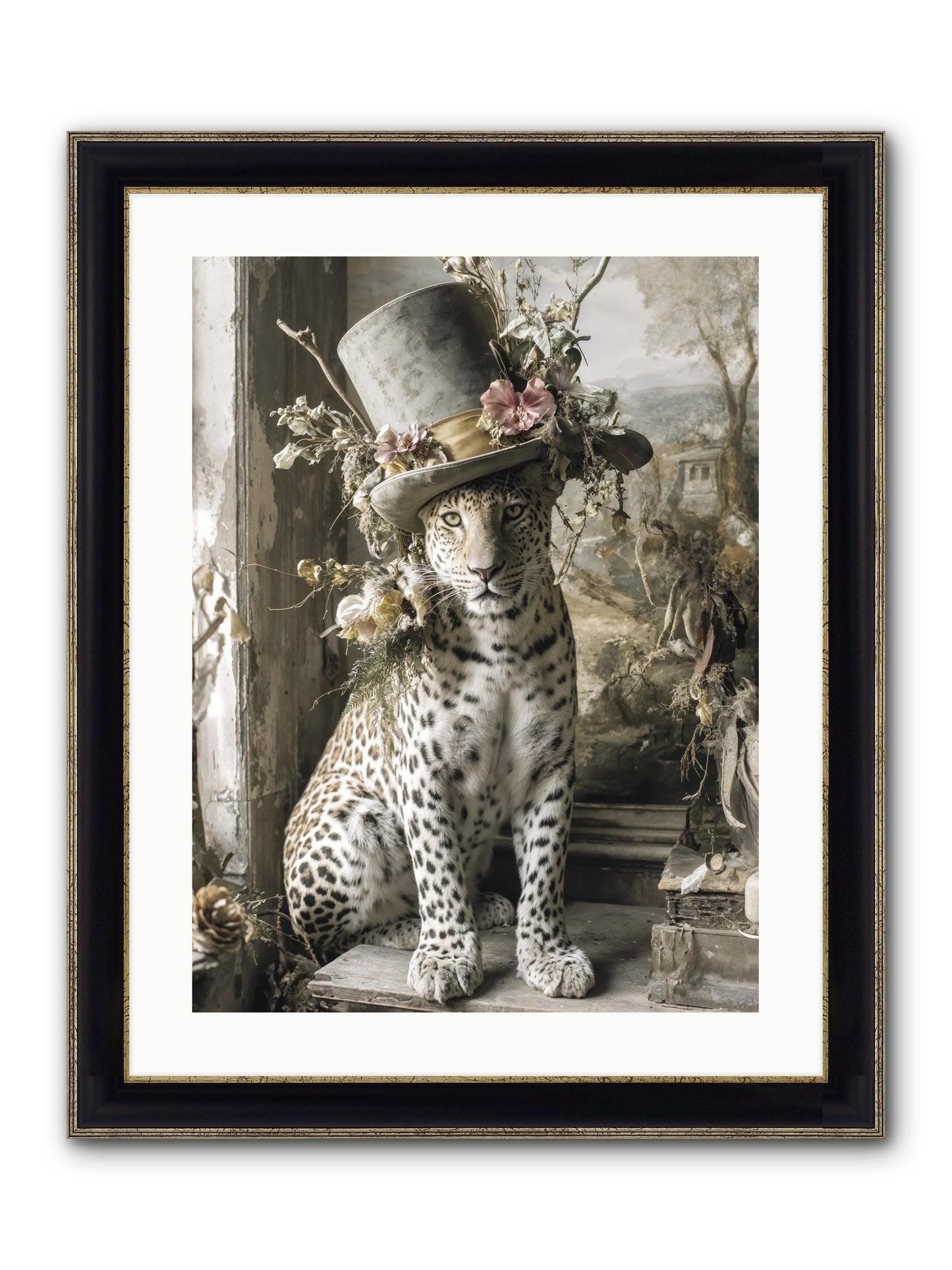 Wanderlust Framed Print - Black & Gold 18x24