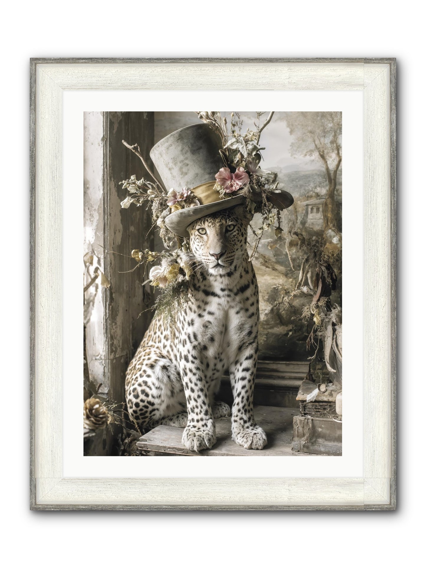 Wanderlust Framed Print - Driftwood White 24x32