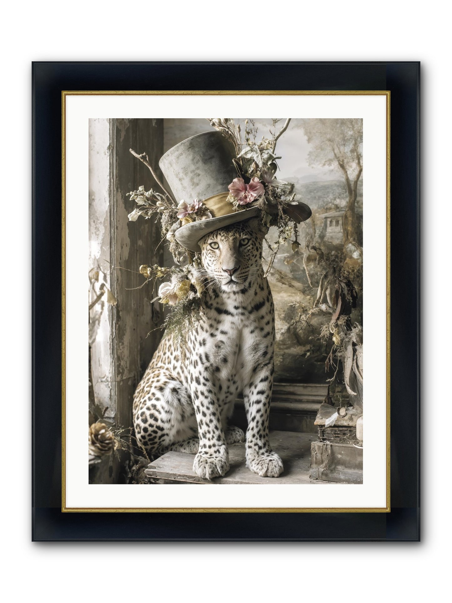 Wanderlust Framed Print - Wide Black w/Gold 24x32