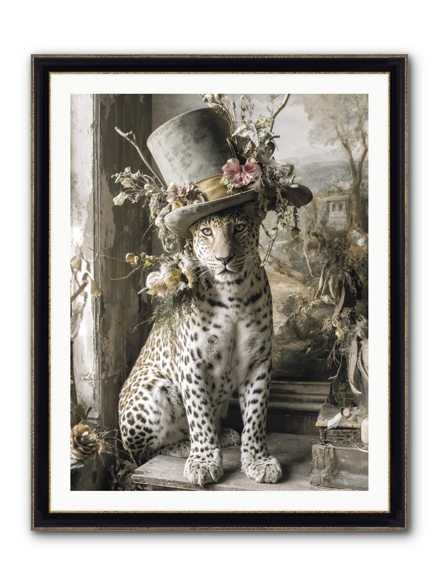 Wanderlust Framed Print - Black & Gold 30x40
