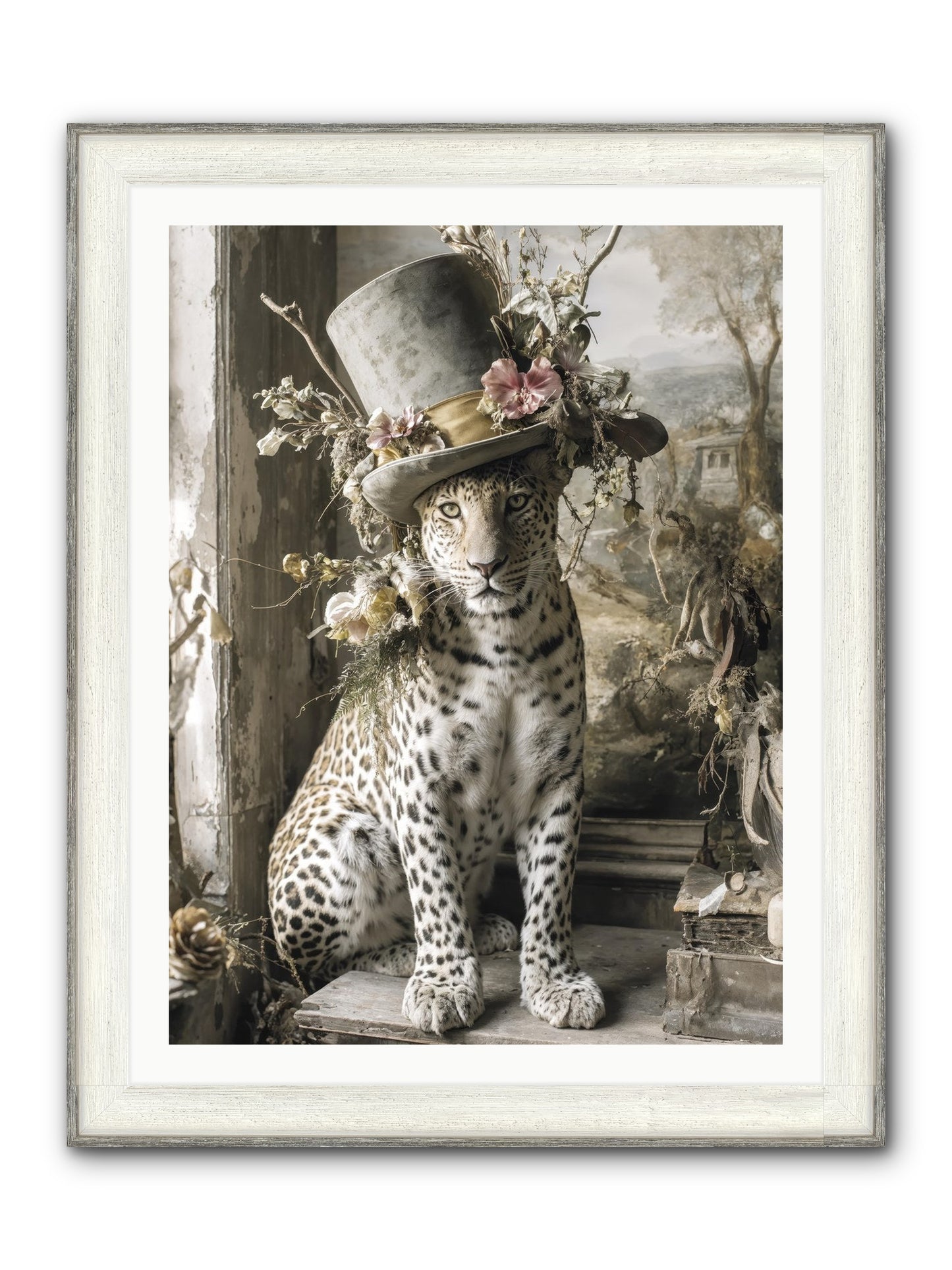 Wanderlust Framed Print - Driftwood White 30x40