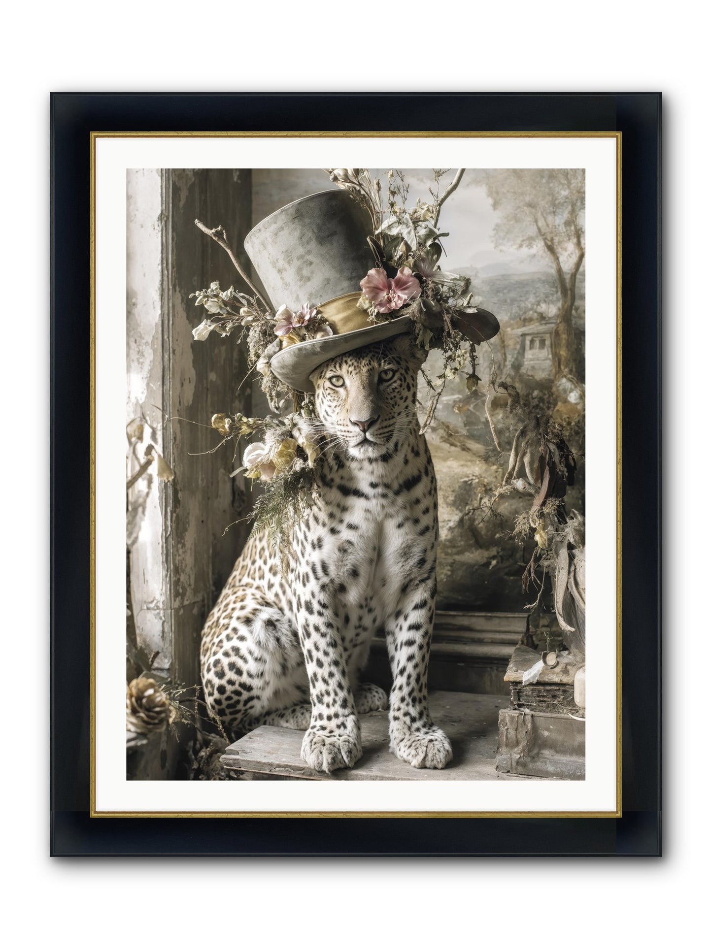 Wanderlust Framed Print - Wide Black w/Gold 30x40