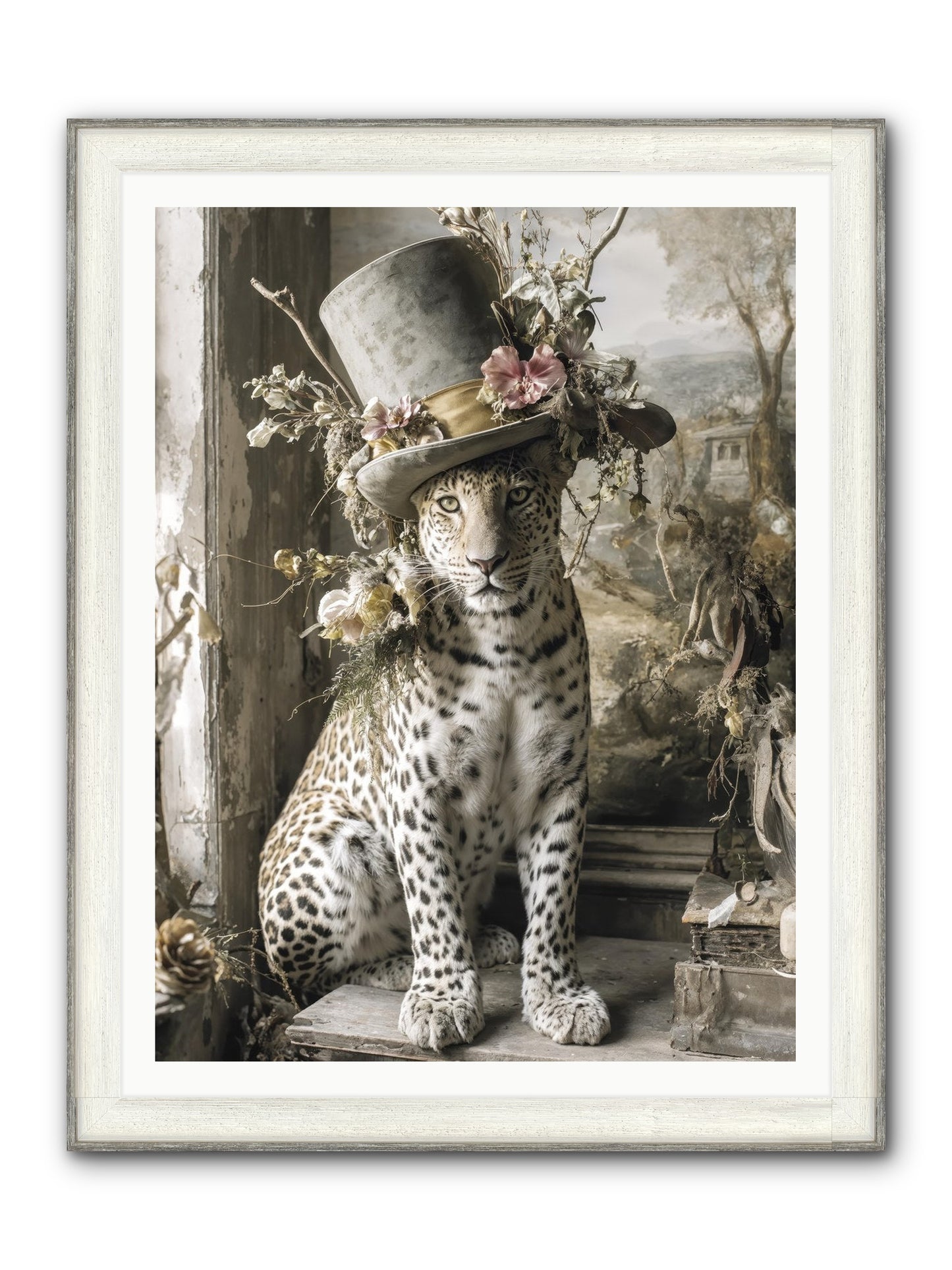 Wanderlust Framed Print - Driftwood White 36x48