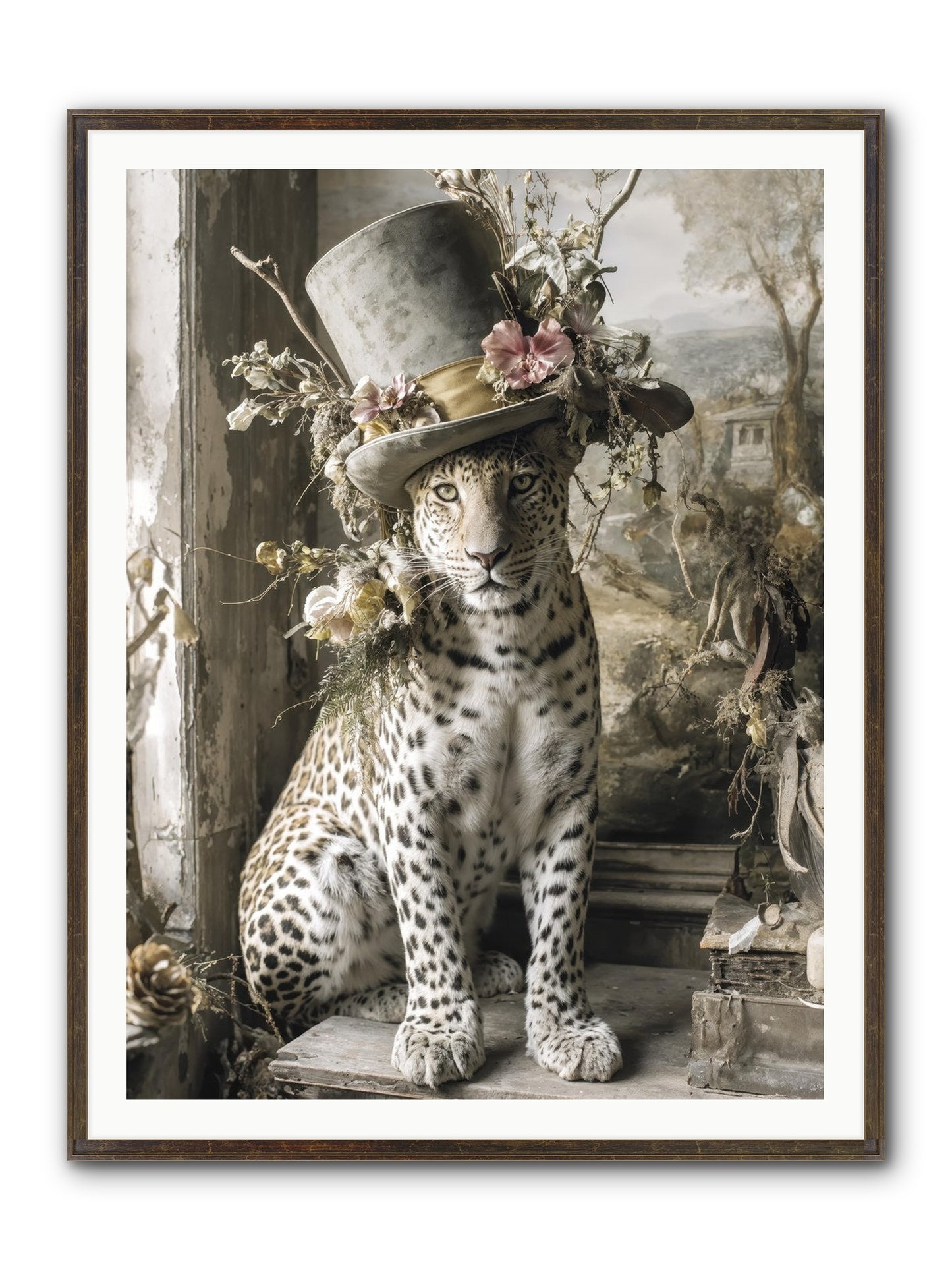 Wanderlust Framed Print - Slimwoods Black/Gold 36x48