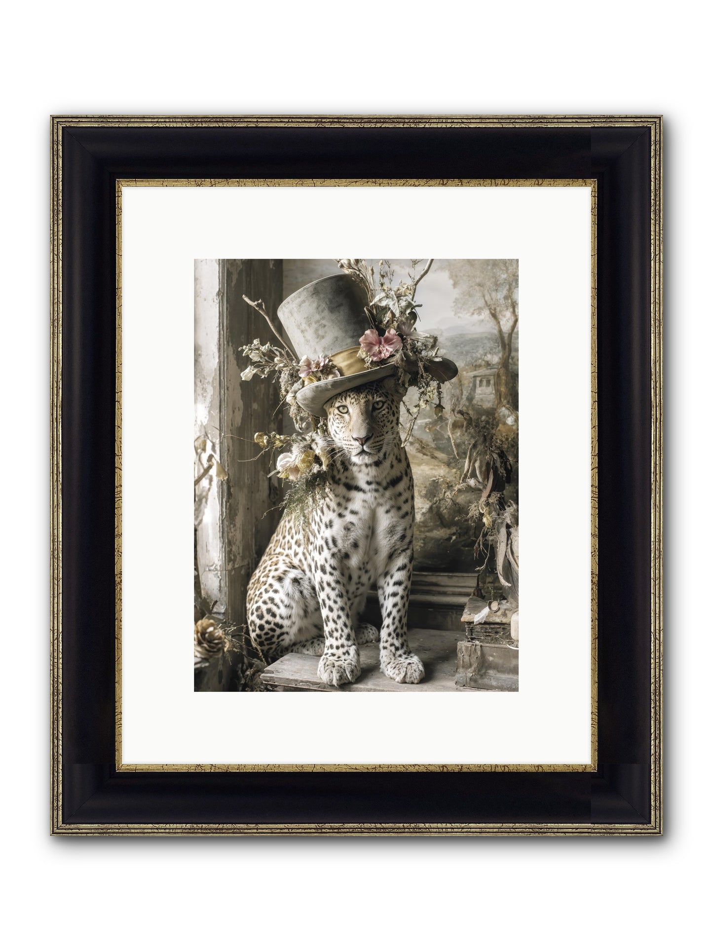 Wanderlust Framed Print - Black & Gold 9x12
