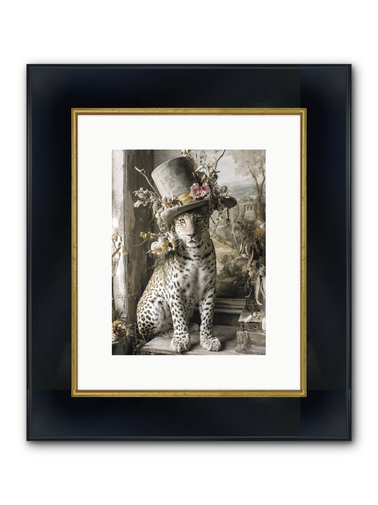 Wanderlust Framed Print - Wide Black w/Gold 9x12
