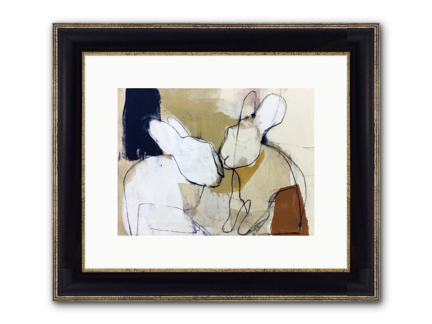 Wanderlust Waltz Framed Print - Black & Gold 12x9