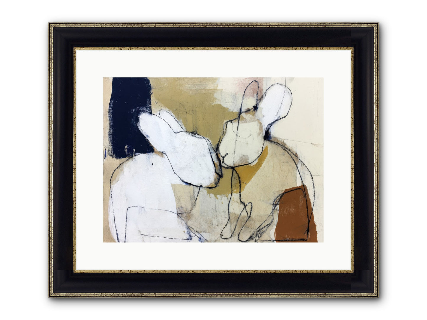 Wanderlust Waltz Framed Print - Black & Gold 16x12