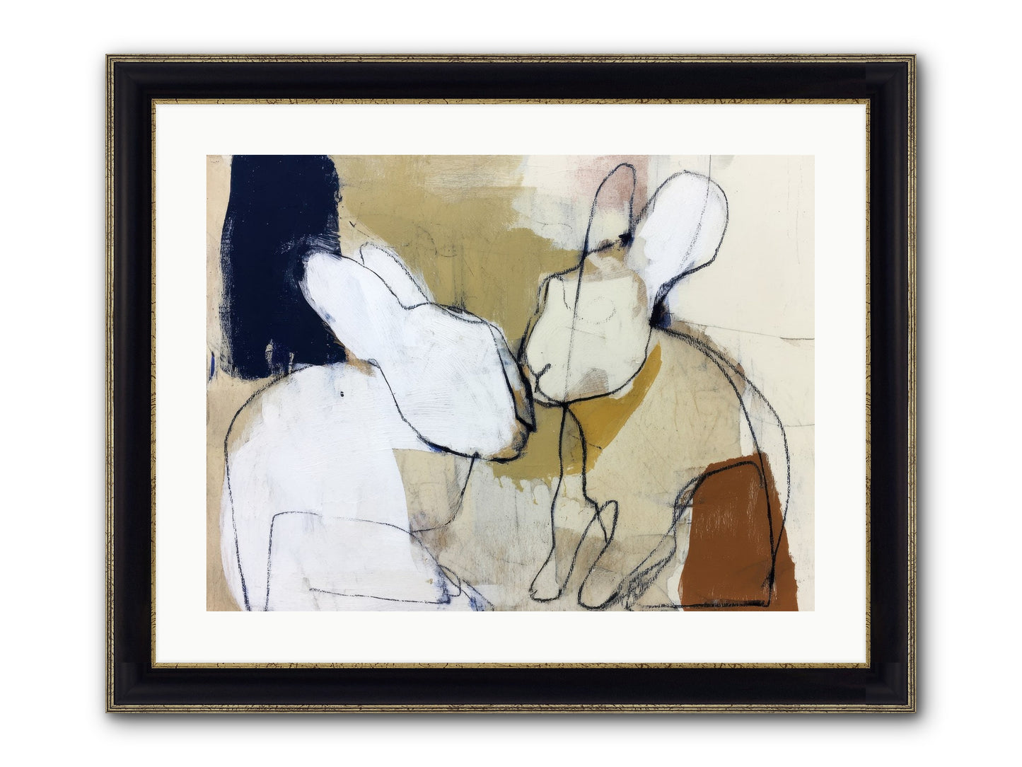 Wanderlust Waltz Framed Print - Black & Gold 24x18