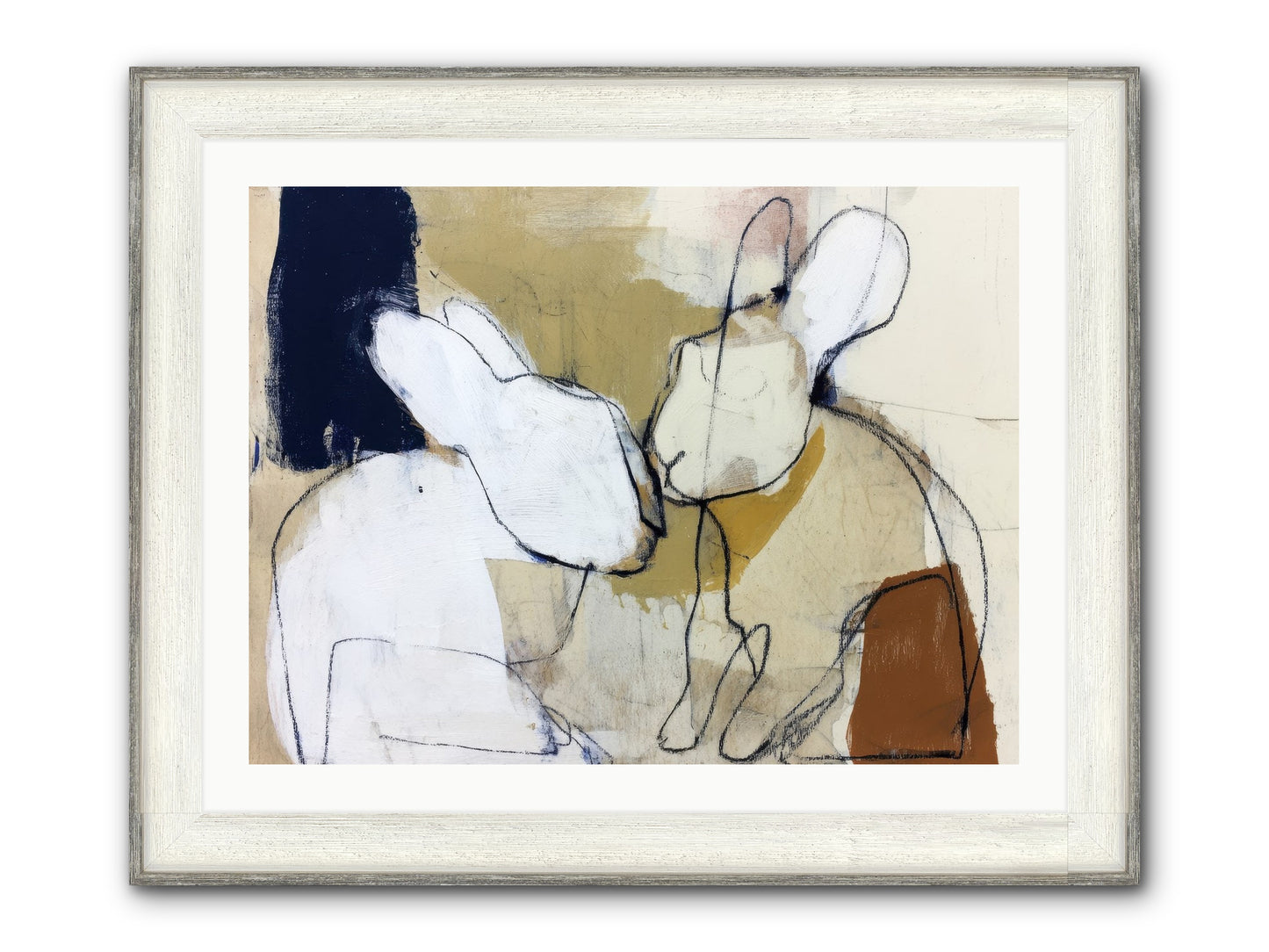 Wanderlust Waltz Framed Print - Driftwood White 32x24