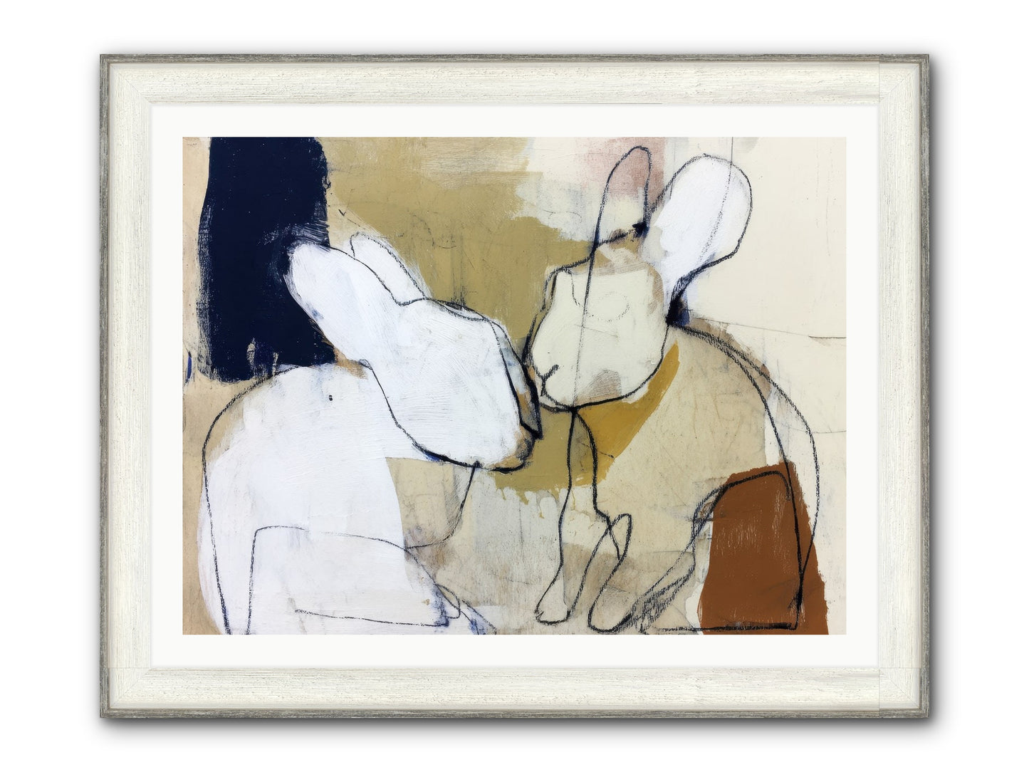 Wanderlust Waltz Framed Print - Driftwood White 40x30