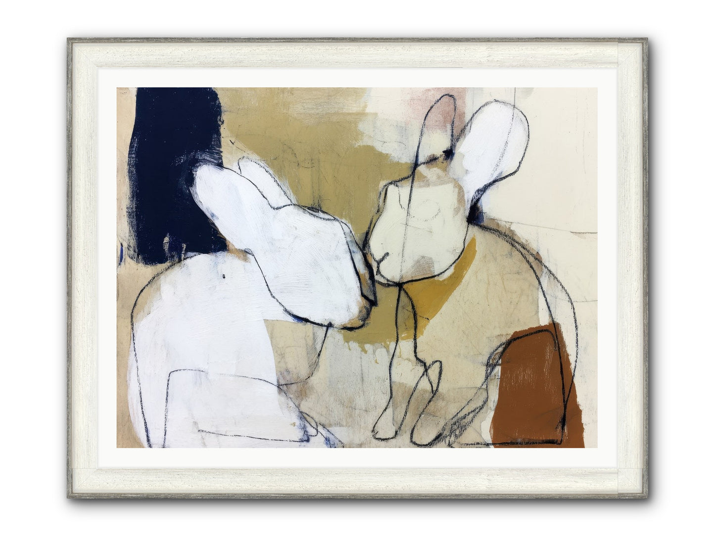 Wanderlust Waltz Framed Print - Driftwood White 48x36