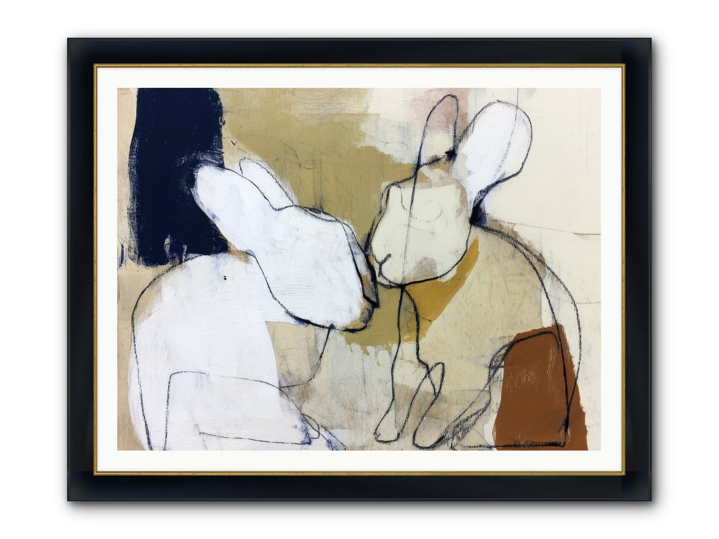 Wanderlust Waltz Framed Print - Wide Black w/Gold 48x36
