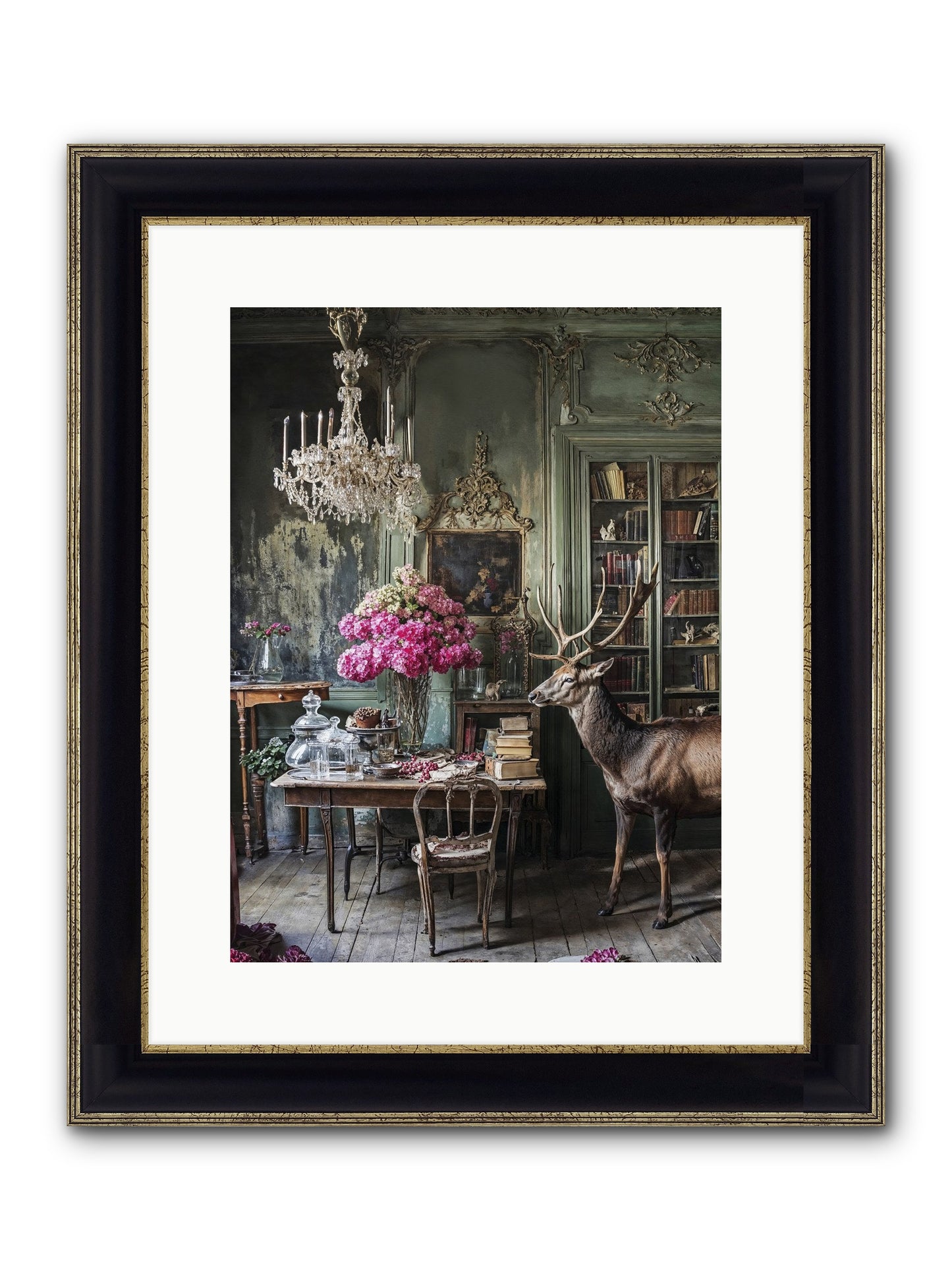 Wanderlust Wins Framed Print - Black & Gold 12x16