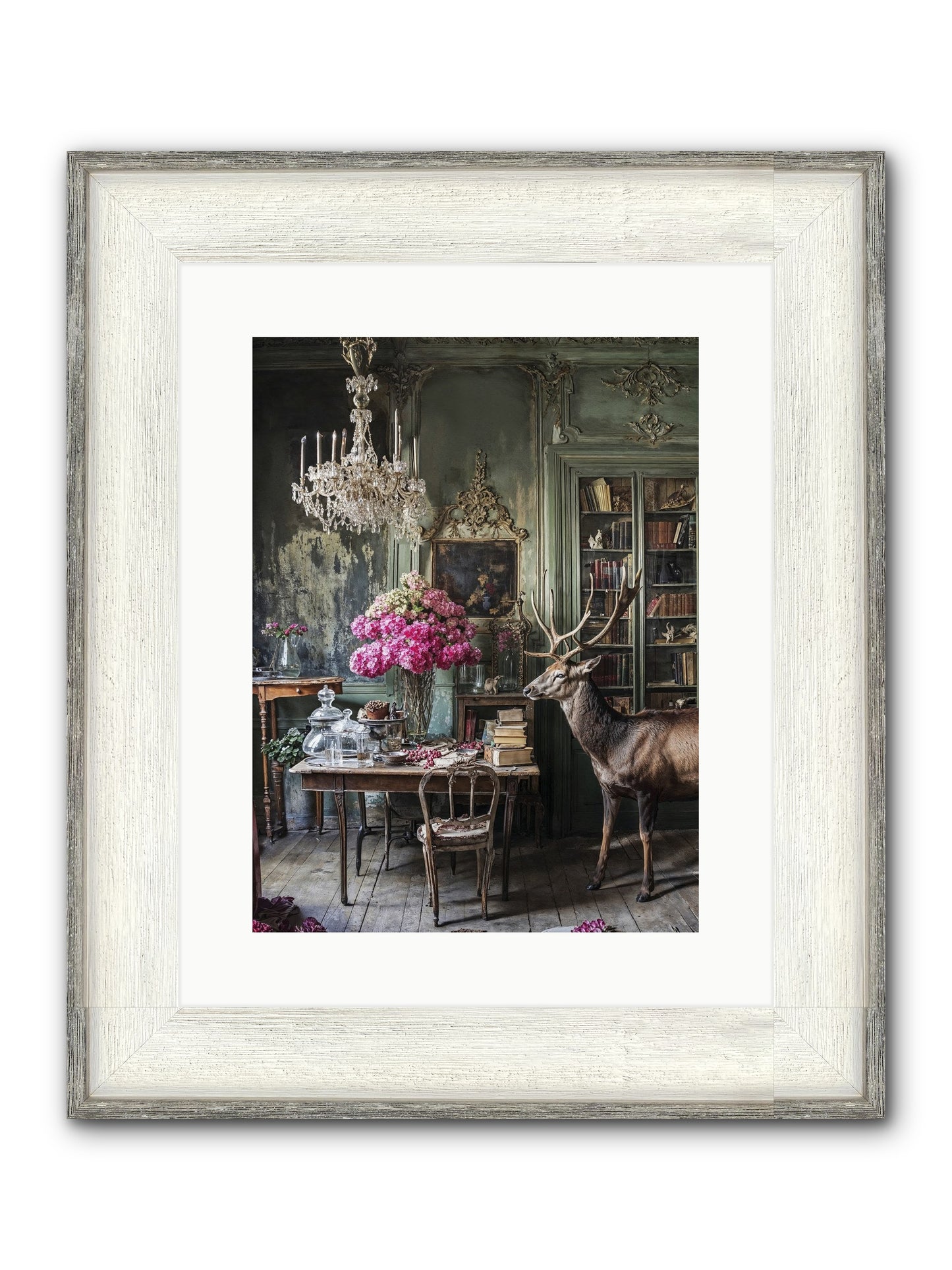 Wanderlust Wins Framed Print - Driftwood White 12x16