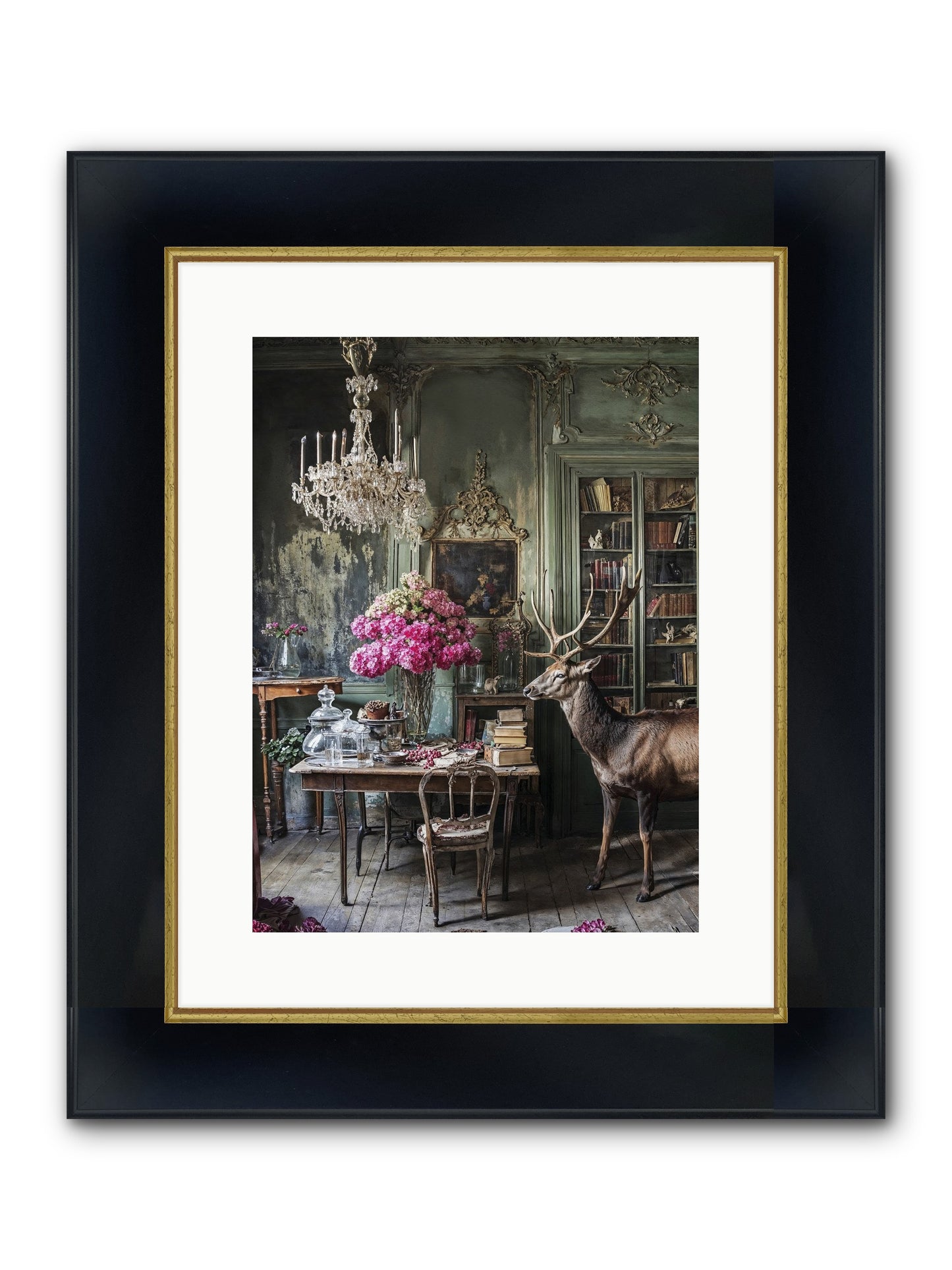 Wanderlust Wins Framed Print - Wide Black w/Gold 12x16