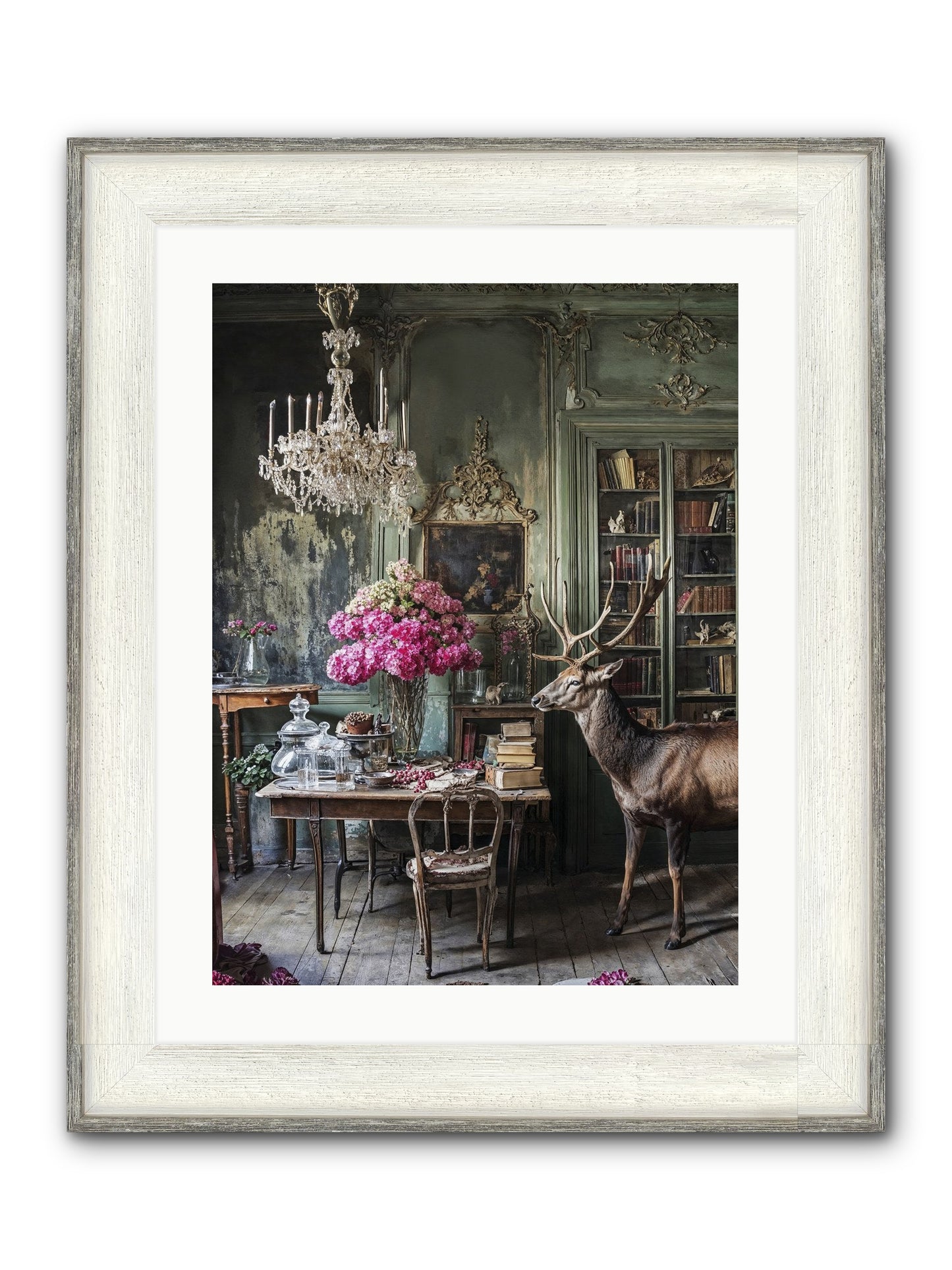Wanderlust Wins Framed Print - Driftwood White 18x24